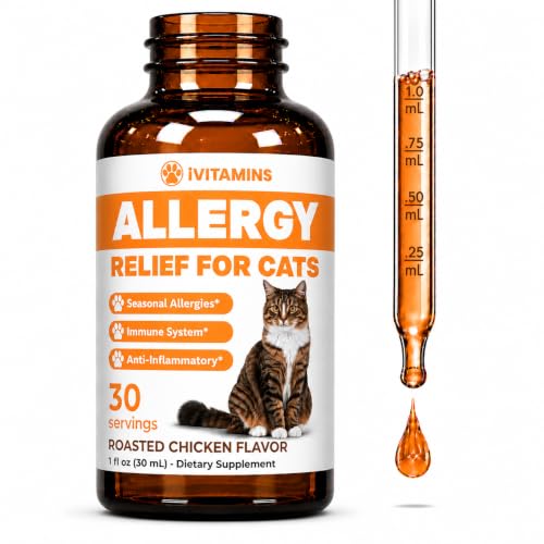 Allergy Relief for Cats | Helps to Naturally Support Allergy & Itch Relief for Cats | Cat Allergy | Cat Itch Relief | Cat Itchy Skin Relief | Cat Allergy Relief for Cats | Cat Supplements & Vitamins