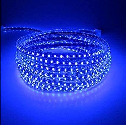 Image of DOJI 2835 SMD LED Strip Rope Light Waterproof Outdoor Flexible Light with Connector for Diwali, Christmas, Indoor and Outdoor Decoration. (3 Meter, Blue)