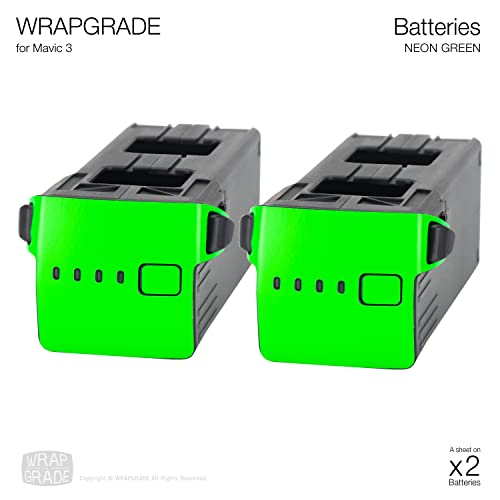 Image of WRAPGRADE Partial Skin Stickers for DJI Mavic 3 Pro Accent Color (NEON Green)