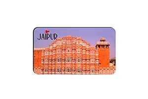 AVI Rubber Rectangular Fridge Magnet Multicolour Jaipur Rajasthan Design Travel Souvenir RFM00139