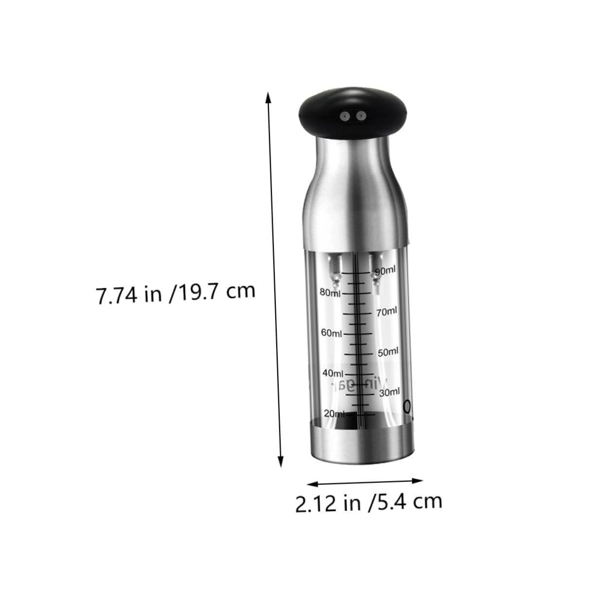 Aceitera de Acero Inoxidable con Pulverizador y Cepillo para Aceite y Vinagre Dispensador Práctico para Cocina Restaurante y Barbacoas Seguro y Duradero