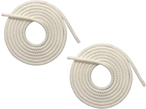 Image of Spiral Cable Protector, Data Cable Protective Sleeve, Headphone Saver, Charger Protective Cover, Wire Repair /Strain Relief Cable Wrap Tube for USB Data Cable Headphone Cable (2White)