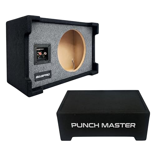Image of BASPRO | Punch Master All New Updated PM-12DF(x) Universal - Fit Down-Fire Enclosure Box Now Compatible for 12 inch Multi- Brand Double /Single Magnet Subwoofers with Power Range 200W ~ 400W RMS