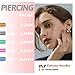 WZPB Piercing Kit - 13 Piercing Needles Kit with 5 Needles 14G 16G 18G 20G 22G for Ear Nose Septum Belly Button Tongue Nipple Eyebrow Lip Eyebrow Cartilage Tragus and 2 Disposable Piercing Clamps