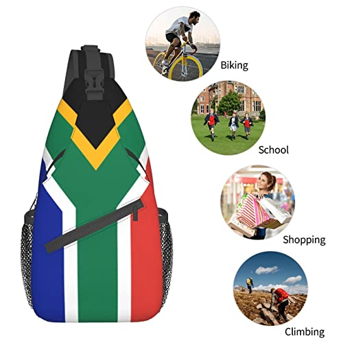 Mochila bandolera Flag Sudáfrica unisex para senderismo miniatura 7
