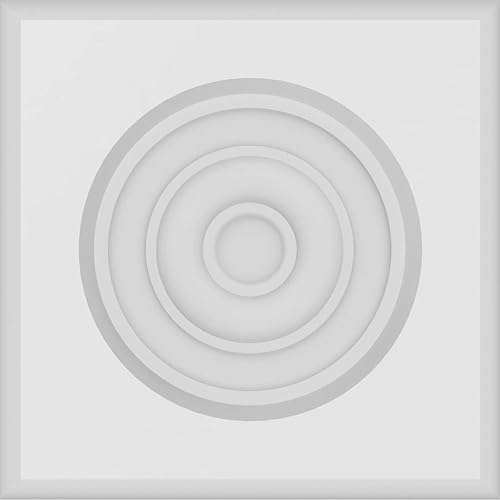 Miniatura 2 de Ekena Millwork ROSP050X050X050SDG04 Roseta de diana Sedgwick estándar con borde redondeado, 5 pulgadas de ancho x 5 pulgadas de alto x 12 "P