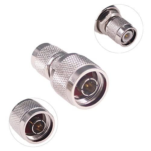 2 pcs Adaptador RF TNC Macho a N Macho Coaxial miniatura 2