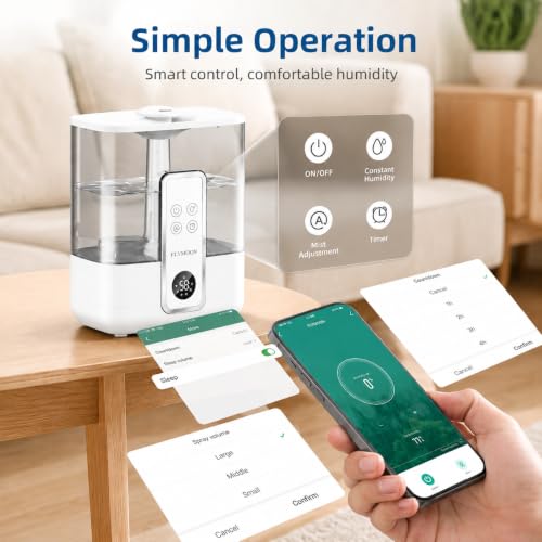 Image of FLYMOON Top Fill 5L Cool Mist Humidifiers with 28dB