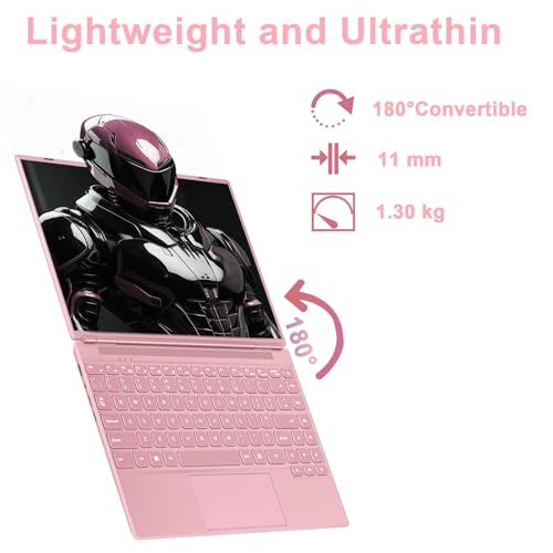 Image of Laptop 14 Inch Celeron N5095 Up to 2.9Ghz, Win 11 Laptop 8+256GB SSD-Pink