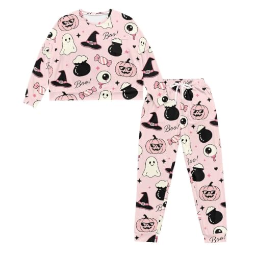 Image of Womens Lounge Set Long Sleeve Soft Pajama Sets | Casual 2 Piece Pj Outfit, Crewneck Sleepwear with Pockets, Adjustable Drawstring, Soft Comfy Fall Pajamas, Plus Size