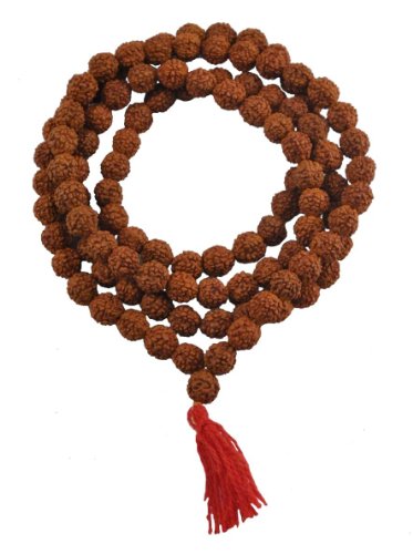 Tibetan 108 Beads Shiva Yoga Rudraksha Seeds Mala, Prayer Beads Necklace, Tibetan Mala Necklace