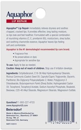 Aquaphor Lip Repair Ointment, Value Pack, 2 x 0.35 FL OZ - 5