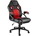 TecTake 800770 Chaise Fauteuil Siège de Bureau Hauteur Réglable Sportive Gamer - diverses Couleurs au Choix - (Noir-Rouge | No. 403452)