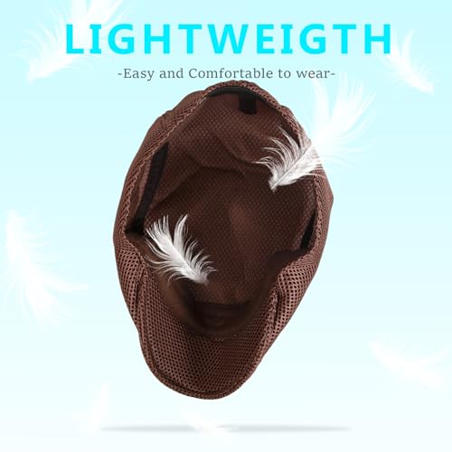 Image of meioro Men's Mesh Flat Cap Summer Breathable Newsboy Hats Beret Ivy Cap Gatsby Irish Cabbie Driving Hat Full Head Wrap