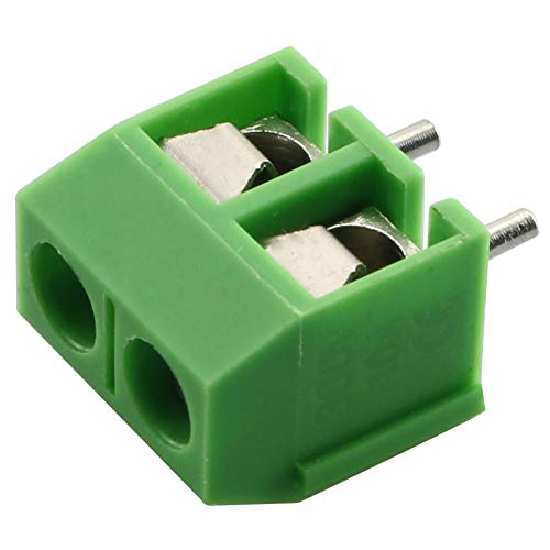 Ruiling 20-Pack 300V 10A Pcb Mount Screw Terminal Block Connectors For Arduino 2 Pin 5Mm Pitch (Green) #TOP2