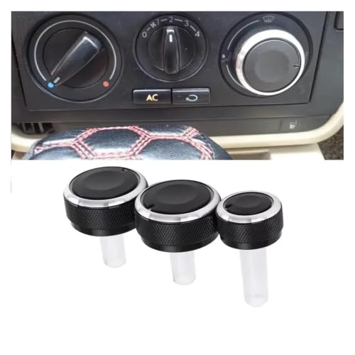 Perilla CA de aire acondicionado para A4 1999-2007, panel de control de coche (3 uds) 2