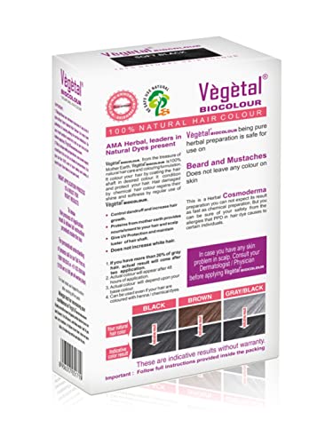 Vegetal Bio Colour - Experience Natural Black Beard Hair Color for Men | Ammonia-Free, PPD-Free, 100% Organic, and Herbal | Safe and Effective Beard Dye | Complete Kit Included | 25g - Image 4