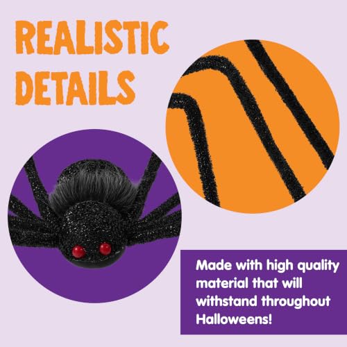 Image of JOYIN Halloween Light Up Large Spider Outdoor Decorations, 5 Ft Giant Spider for Yard Lawn Outside Decor, Indoor Party Haunted House Prop, Multicolor RGB Colors Changing with App Control