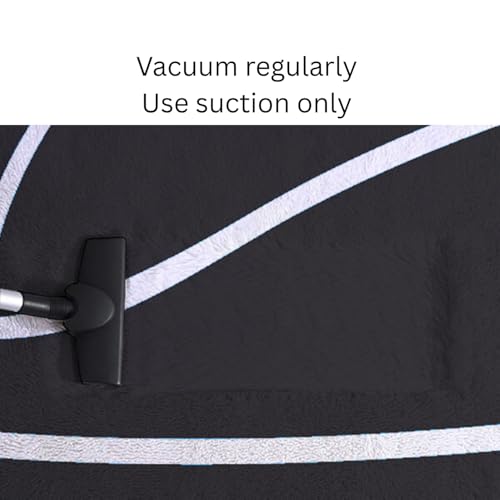 Image of Modern Shaggy Round Rug | Ultra-Soft Plush Circle Carpet for Living Room, Bedroom, Nursery | Fuzzy, Fluffy Area Rug with Non-Slip Base Black Ball 5x5 feet