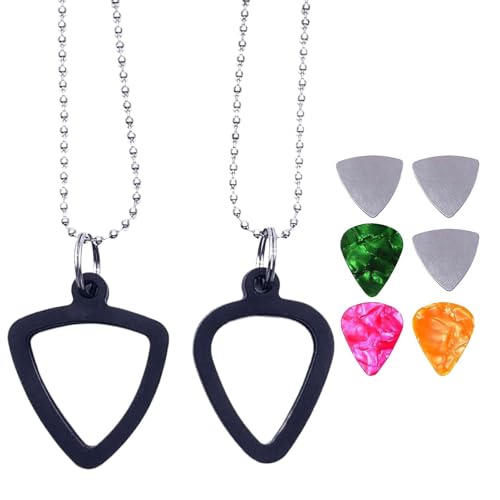 Collana porta plettri per chitarra | Plettri portatili | accessorio musicale per esibizioni, concerti, basso e ukulele