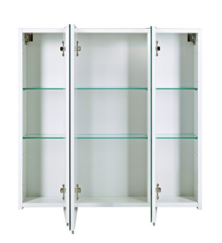 Schildmeyer Mirrored Cabinet, Melamine resin coated chipboard, White, 70 cm Schildmeyer Mirrored Cabinet, Melamine resin coated chipboard, White, 70 cm