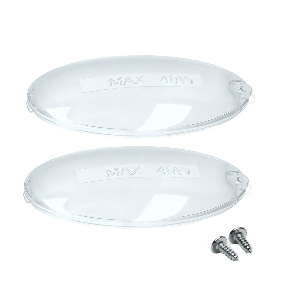 2x Cooker Hood Lamp Bulb Lens Cover Plate Compatible With Electrolux 50248796000