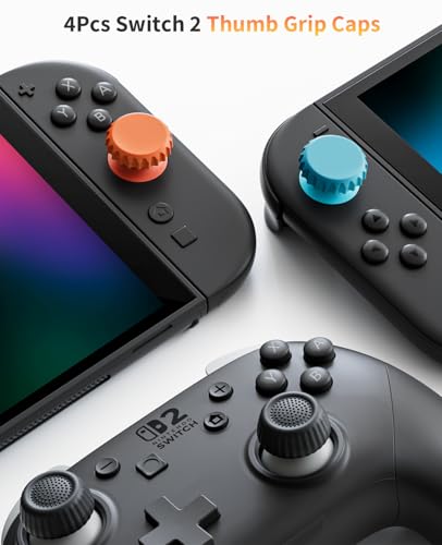 Image of COOWPS Switch 2 Case for Nintendo Switch 2, with 4Pcs Thumb Grips, 20 Game Card Slots, Portable Full Protection All In One Travel Storage Case for Switch 2 Console Pro Controller Accessories