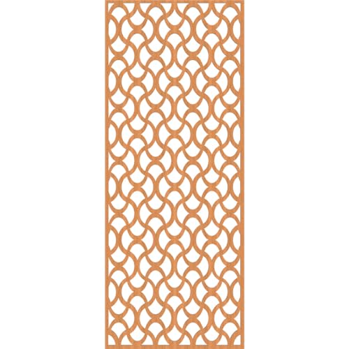 Image of Resort Decorative Pierced Fretwork Wood Wall Panels, 23 3 /8 inchW x 59 3 /8 inchH x 1 /4 inchT, Cherry