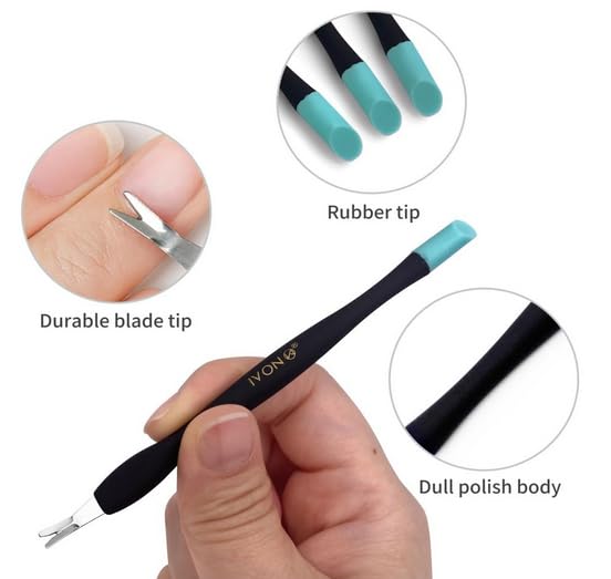 IVON 2pcs Nagelschale & 3pcs Cuticle Pusher, Soak Off Gel Polish Remover Maniküreschale und Rubber Tip Cuticle Pusher