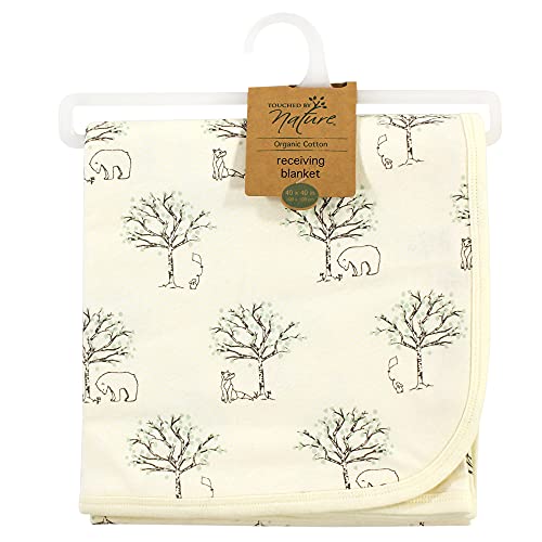 Image of Touched by Nature Unisex Baby Organic Cotton Swaddle, Receiving and Multi-purpose Blanket, Birch Trees, One Size