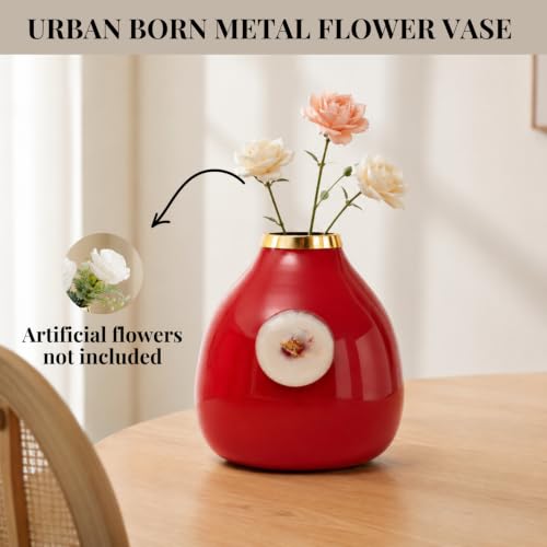 Image of Urban Born Vases For Living Room Corner |Big Vases For Elegant Home Decoration |Home Decor Flower Vase Iron |Fresh or artificial Metal Flower Vase Stand For Dining Table, Bedroom, Office, Wedding Gift