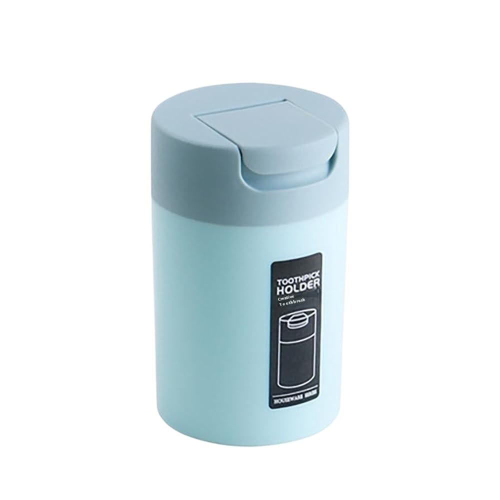 TIANSHENGQI Toothpick Holder Container Household Table Storage Box Portable Dispenser(Blue)