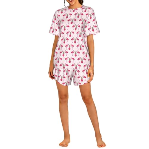 Pyjama flamant rose respirant contre la chaleur nocturne estivale