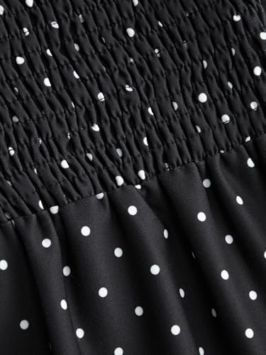 Image of CIDER Womens Polka Dot Going Out Dress Cute Summer Date Night Square Neck Sleeveless Mini Dress
