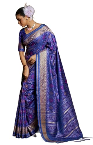 Image of SWORNOF Womens Linen Silk Saree | Saree for Women With Unstitched Blouse | Saree with Blouse Piece | Soft and Skin Friendly