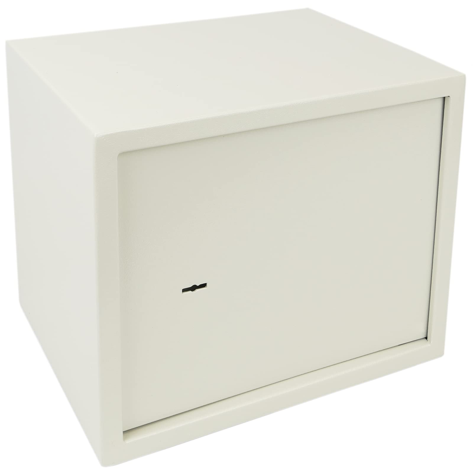 PrimeMatik - Stalowy sejf i klucze 38 x 30 x 30 cm beżowy