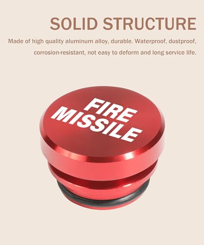 Image of bylikeho Cigarette Lighter Plug Cover,Aluminum Cigarette Lighter Plug Plug,Car Accessories Button Decorations Plug,Fits Most Automotive Vehicles Boats with Standard 12 Volt Power Source (Red /Fire)