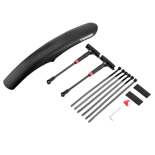 マウンテンバイク用 フルカバーマッドガード 前後セット 簡単取り付け 耐衝撃 泥はね防止 ロードバイク対応 ユニバーサルデザイン (後マッドガード)