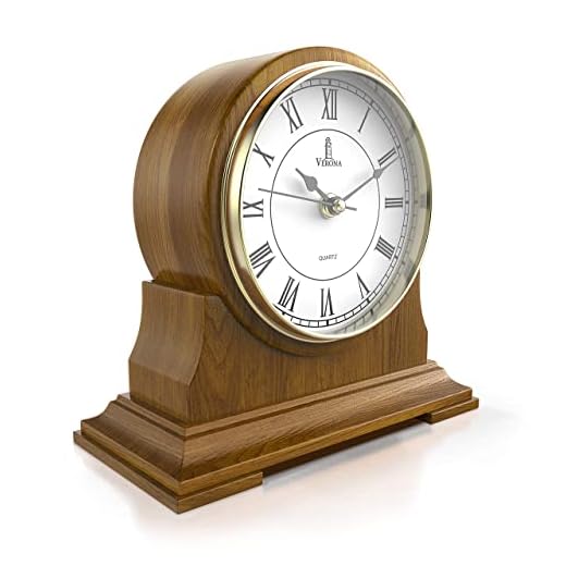Elegant Wooden Mantel Clock for Home