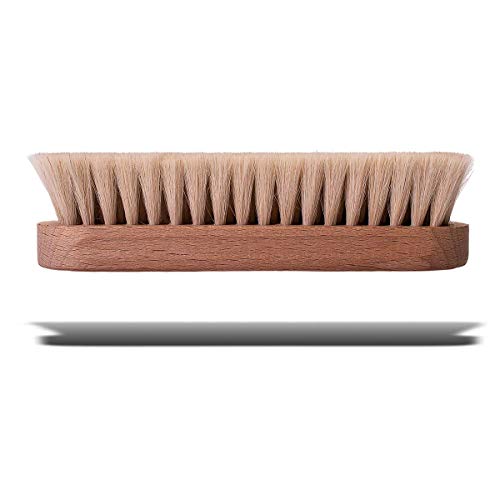 Valentino Garemi Soft Cleaning Brush For Dusting Off Footwear & Clothing – Classic Genuine Goat Hair Soft Bristles With Traditional Unstained Real Wood Handle #TOP15