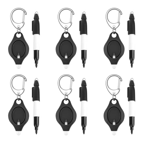 Porte-clés lampe de poche LED contre le noir en camping lot de 12