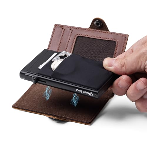 Card Blocr for MagSafe Wallet, Strongest Magnetic Wallet for 16/15/14/13/12 Series, 6 Card Holder, Magnetic Phone Wallets, Brown Leather Minimalist Slim RFID for MagSafe Wallet for Men or Women - Thumbnail 4