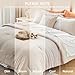 MUXHOMO Beige Oversized King Comforter Sets, All Season Ultra Soft Down Alternative Bedding - 3 Piece Lightweight Bed Set Includes 1 Comforter (120