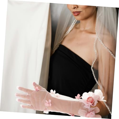 Guantes de novia largos para disimular brazos en vestidos palabra de honor verano 6