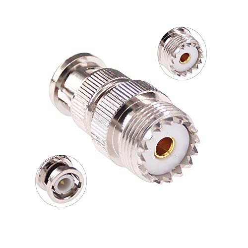 Adaptador BNC Macho a UHF Hembra 2 piezas miniatura 6