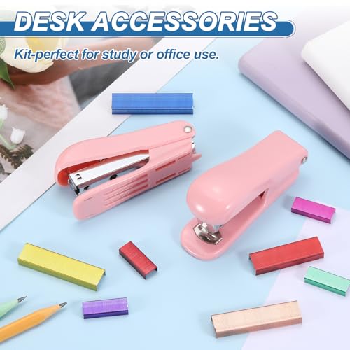 Mini engrapadora de escritorio compacta capacidad 25 hojas con grapas 26/6 PATIKIL 5