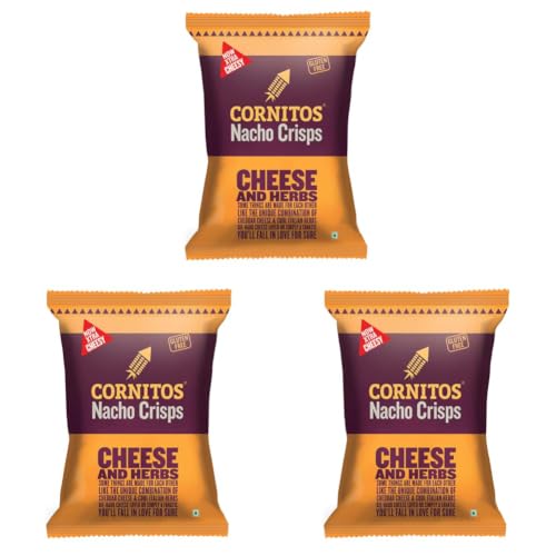 Image of Cornitos cheese & herbs nachos chips 55g (Pack of 3)