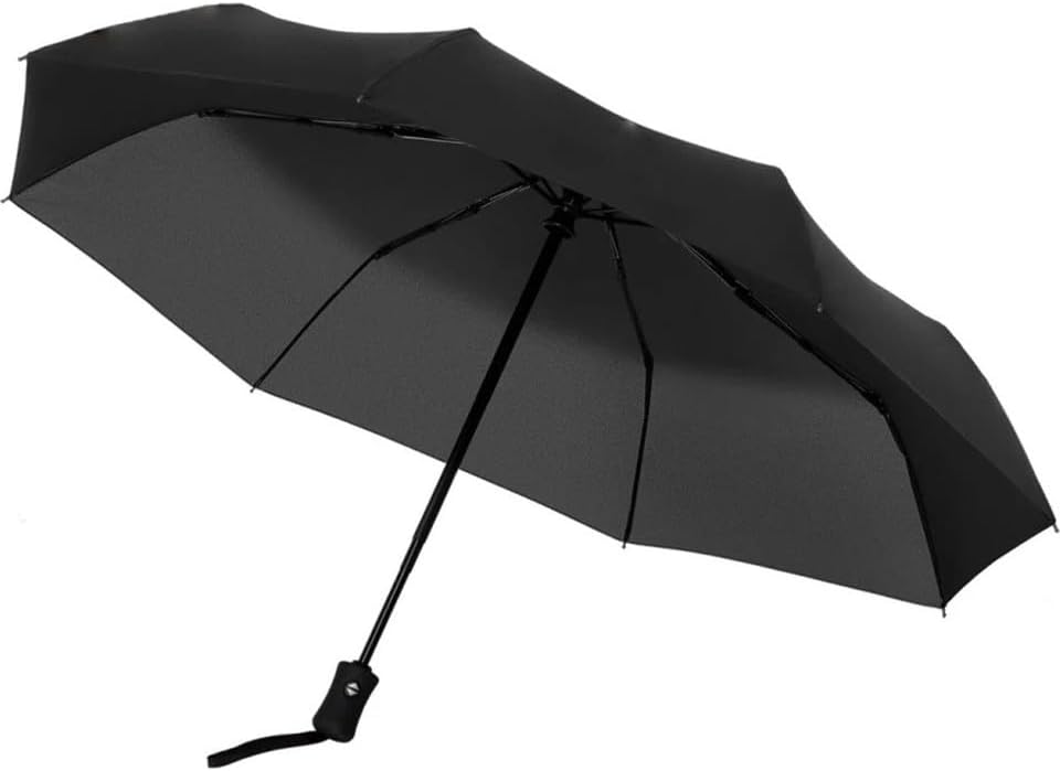 Fully Automatic Rain Umbrella   100 cm Diameter, Metal Body, Waterproof Fabric, Compact Umbrella with Female-Male Use, Color Options, Easy Portable Case