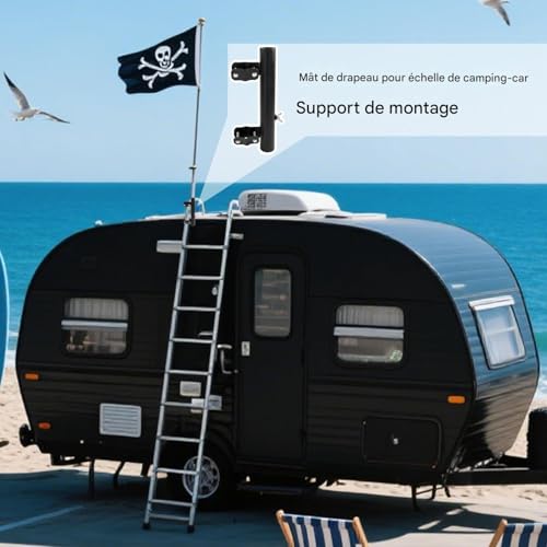 Porte-Drapeau pour Camion et VR Idéal pour Terrasse et Camping - 3