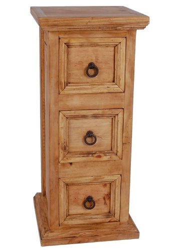 MiaMöbel Kommode Mexico Möbel 32x72x31 cm Landhausstil Massivholz Pinie Honig MiaMöbel Kommode Mexico Möbel 32x72x31 cm Landhausstil Massivholz Pinie Honig